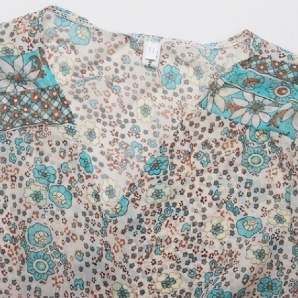 NEW! Boho dress /vintage western /chiffon/ button dress - Picture 7 of 10